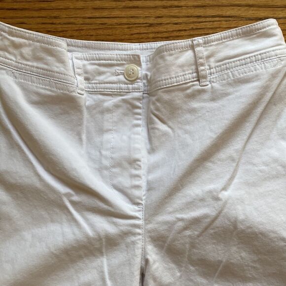 Talbots Wide Leg Crop Chino White Pants Women’s Size 2 - Picture 5 of 16